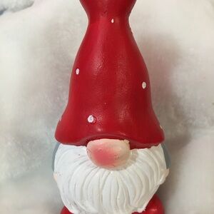 Festive Red Gnome Figurine